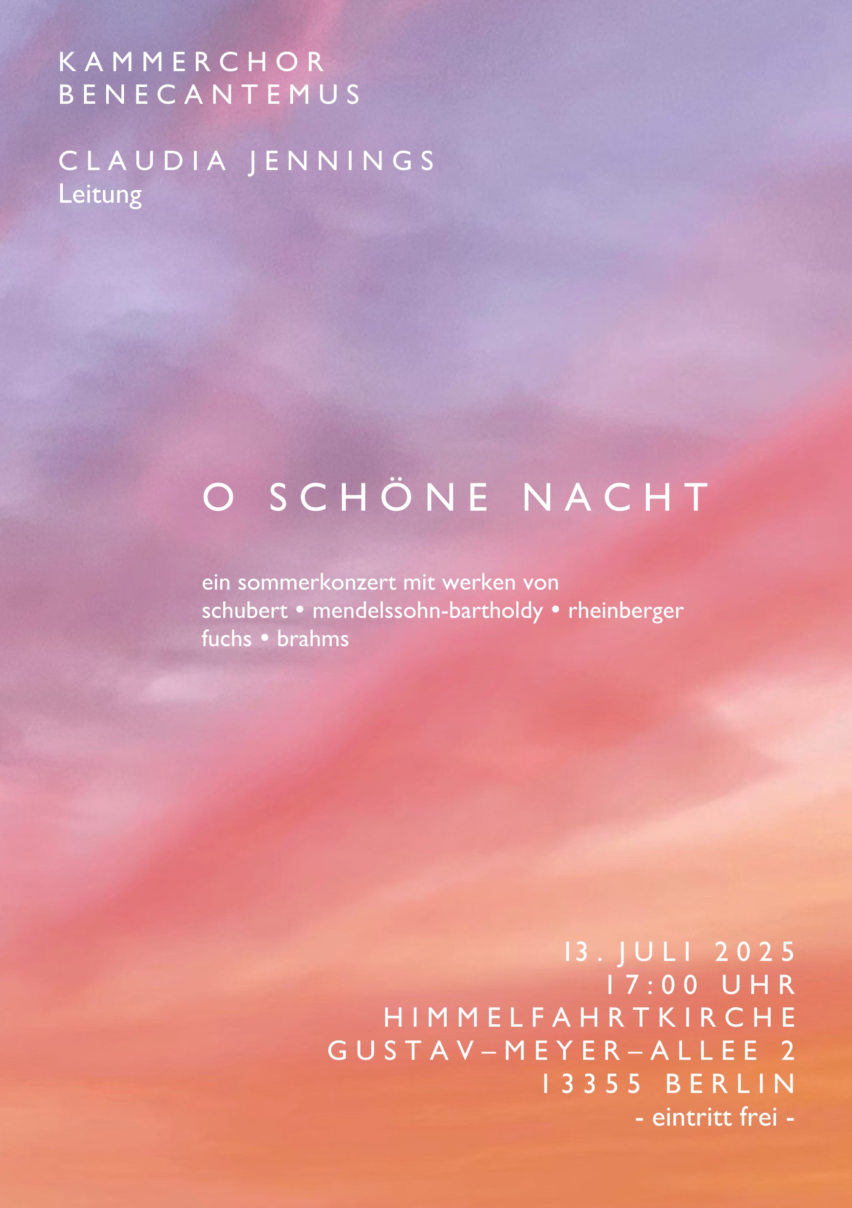 Plakat fur Konzert 13.7.25 Himmelfahrtkirche 1